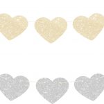 75 Reversible gold _ silver glitter heart garlands HR (2)