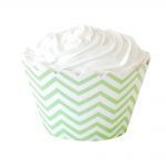 98 chevron green cupcake wrapper (1)