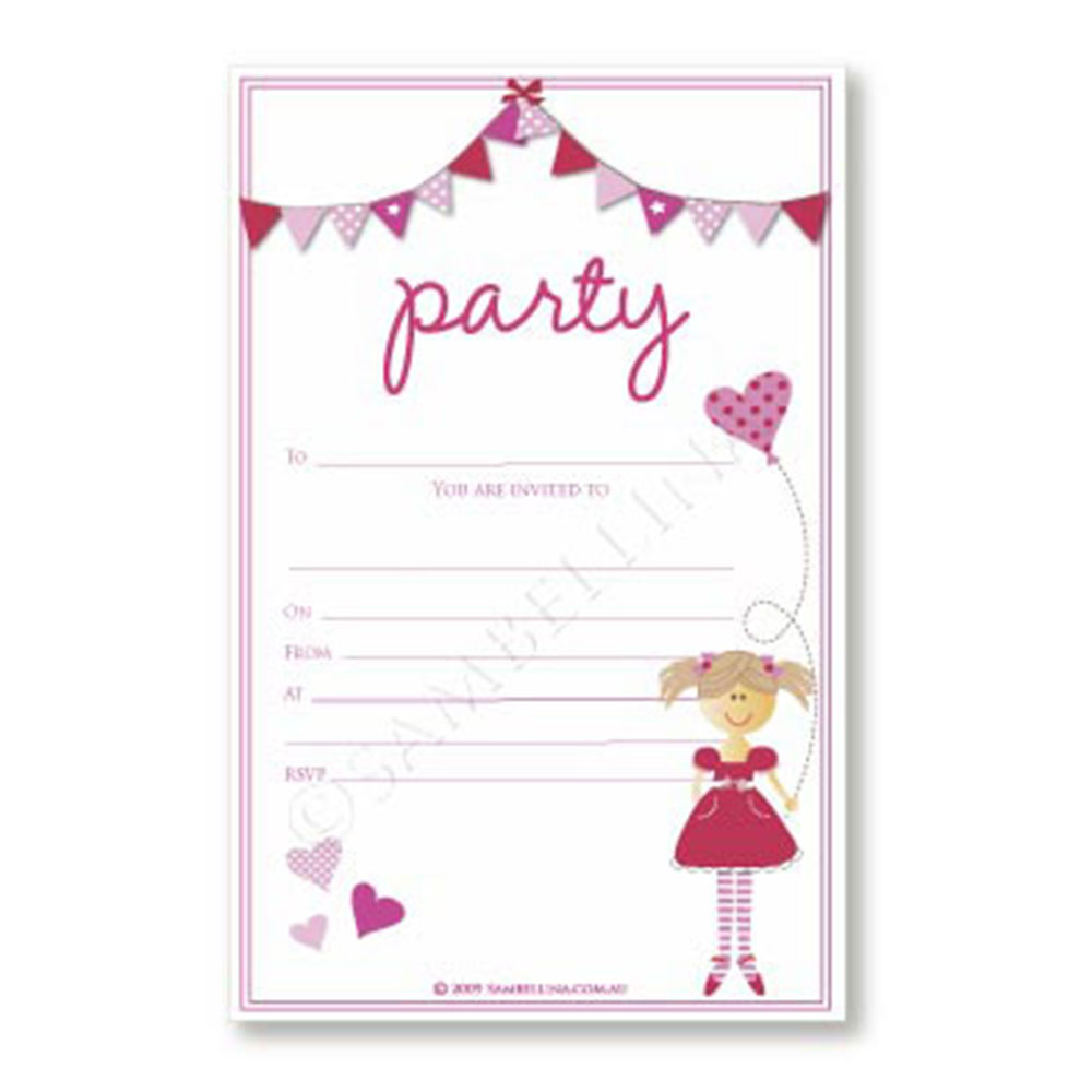 Pink Bunting Invitation – Par Tea Time